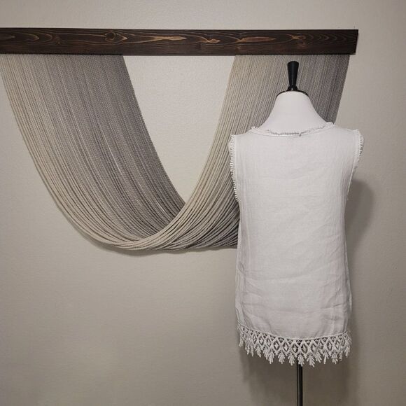 Valentina Naldi Linen Tank Top Blouse Sz L - Picture 2 of 5